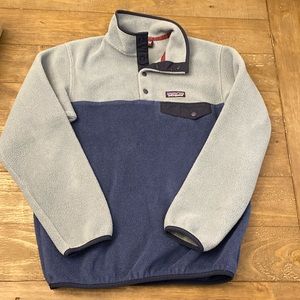 Patagonia Blue and Gray Fleece Jacket